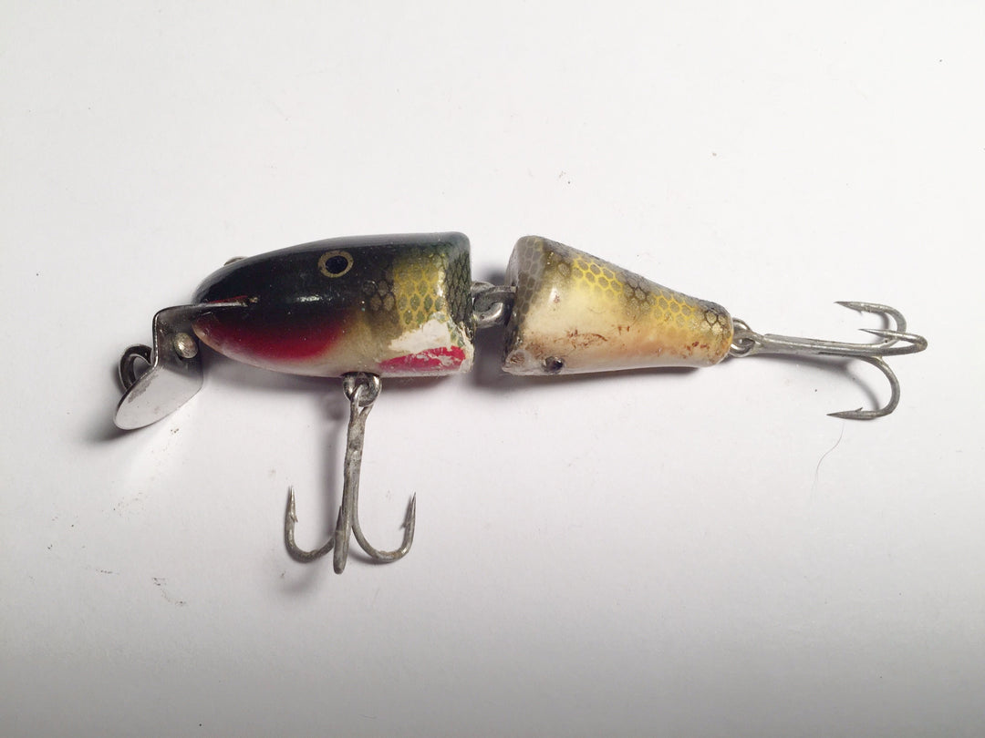 Creek Chub Baby Jointed Pikie Perch Wooden Painted Eyes