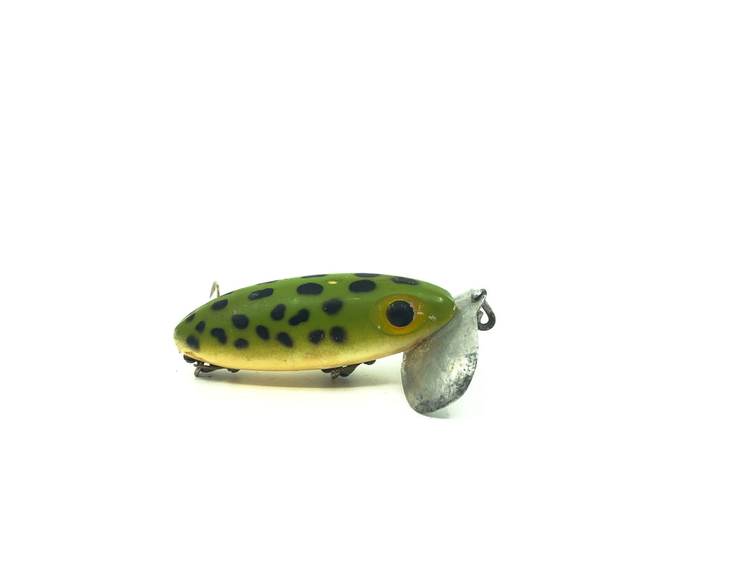 Arbogast Jitterbug Frog Color, Flat-Eyed Model