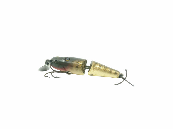 Creek Chub 2700 Baby Jointed Pikie Minnow in Pikie Color Wooden Lure Glass Eyes