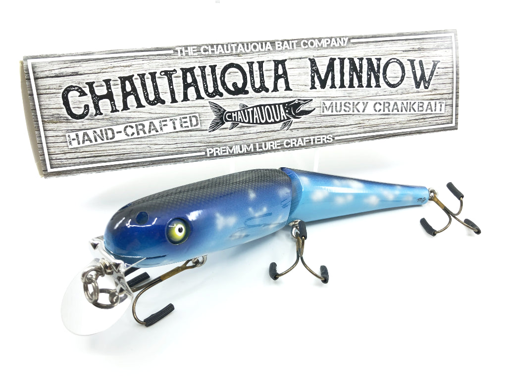 Jointed Chautauqua 8" Minnow Musky Lure Special Order Color "Cumulus"