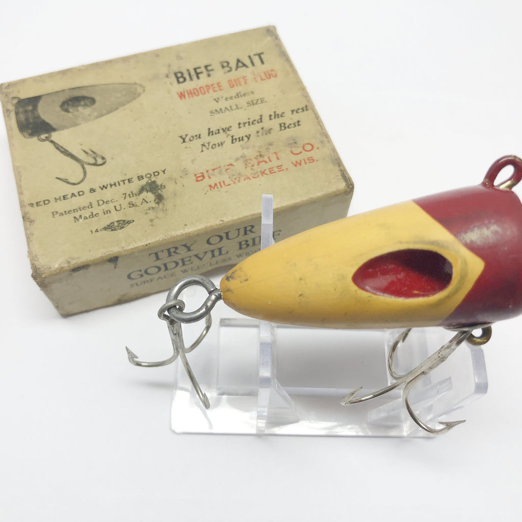 biff like fishing lure Bait with Box Vintage 1925 Milwaukee Wisconsin – My Bait Shop, LLC SPOOL+CAPACITY_specs002:PE 2/150m 30# ICE FISHING QUICK kids stay engaged by Size:0.6