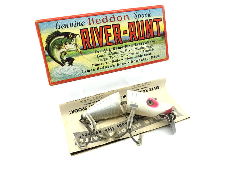 Heddon Jointed Sinking River Runt 9330 XRW White Shore Color with Box