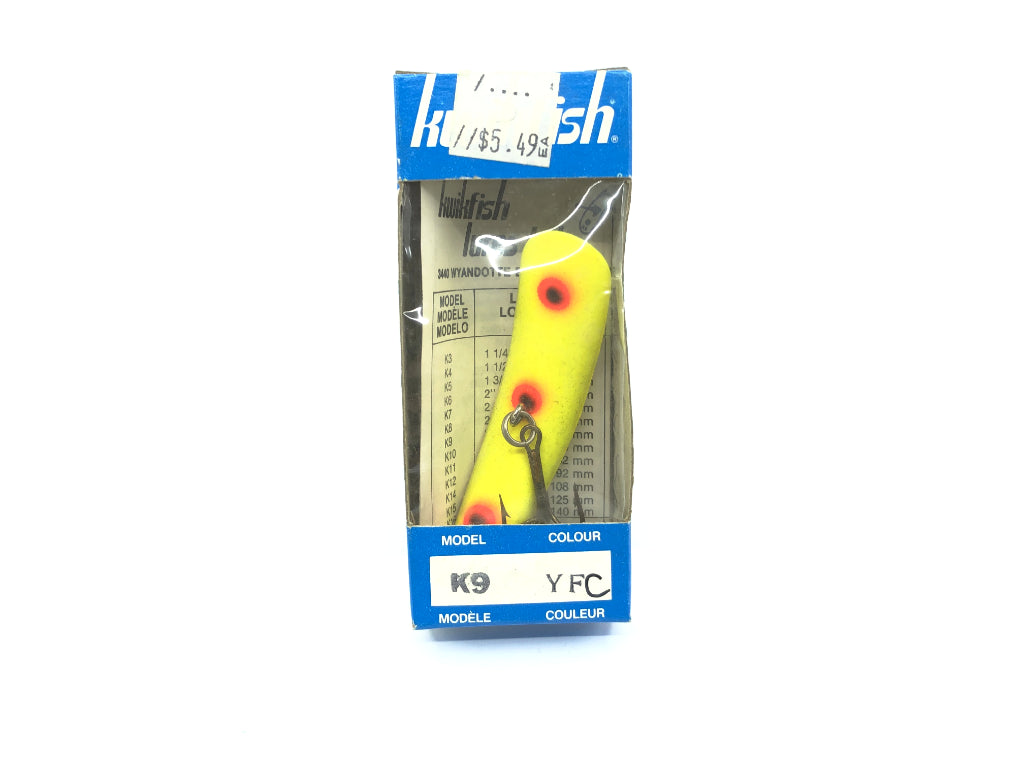 Kwikfish K9 YFC Yellow Fluorescent Color New in Box Old Stock