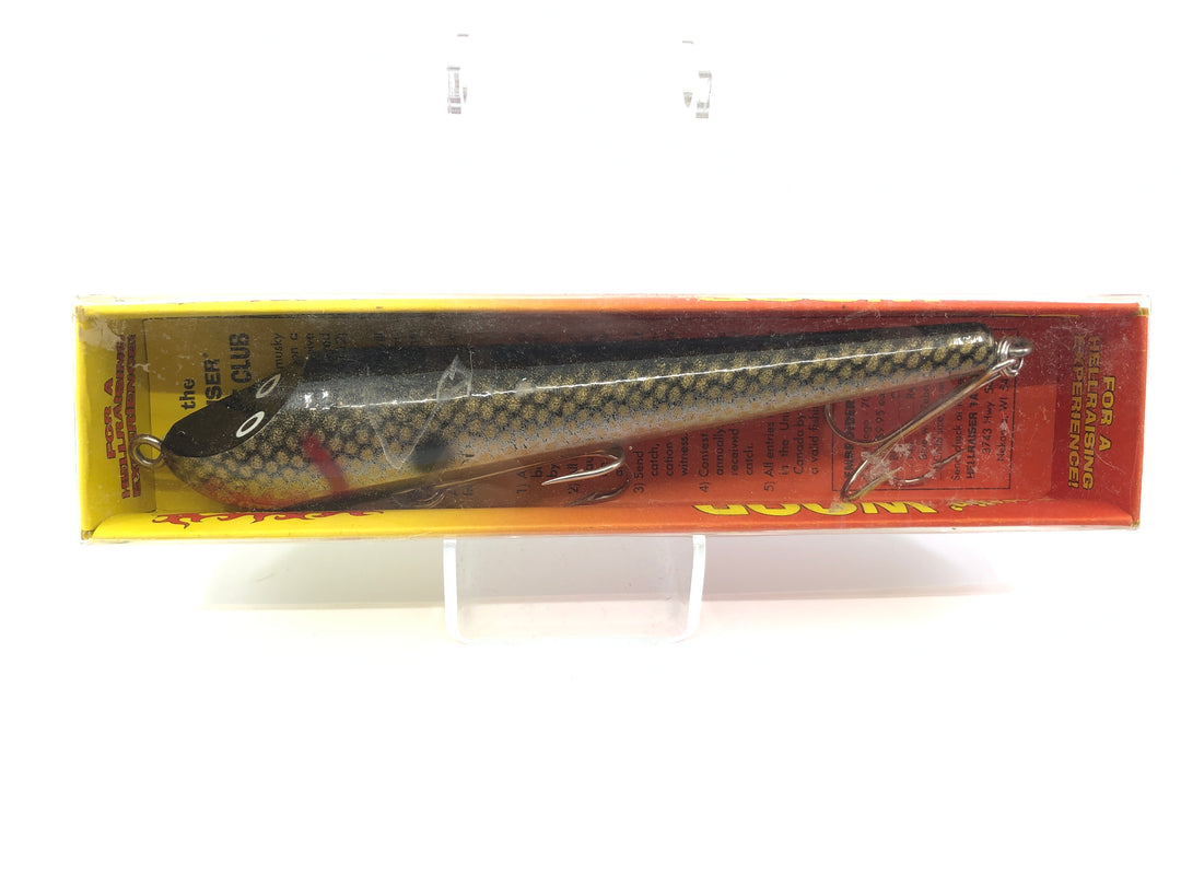 Hellraiser Wood Tick Musky Lure 7" Super Shad Color New in Box Old Stock