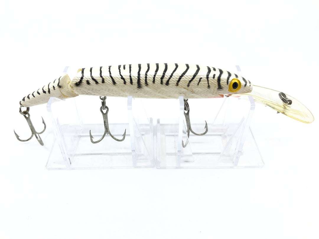 Vintage Rebel Spoonbill Jointed Minnow Zebra Pattern