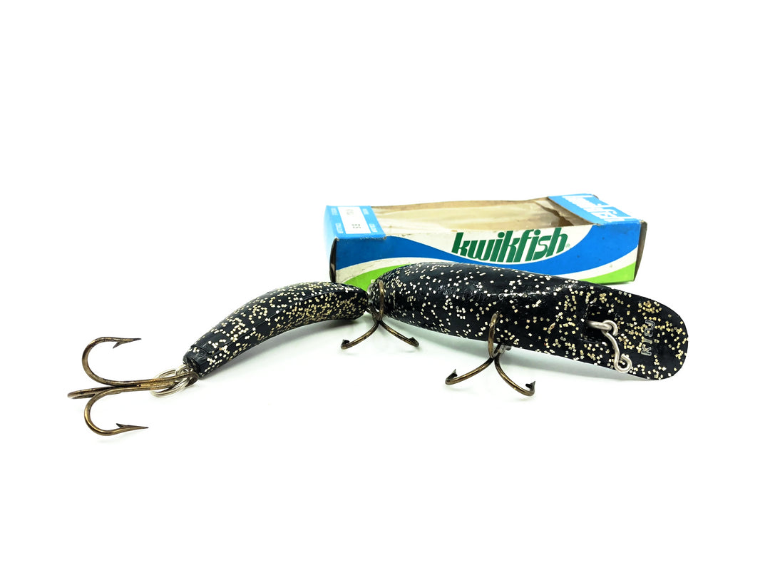 Pre Luhr-Jensen Kwikfish K18J Jointed BS Black/Silver Specks Color New in Box Old Stock