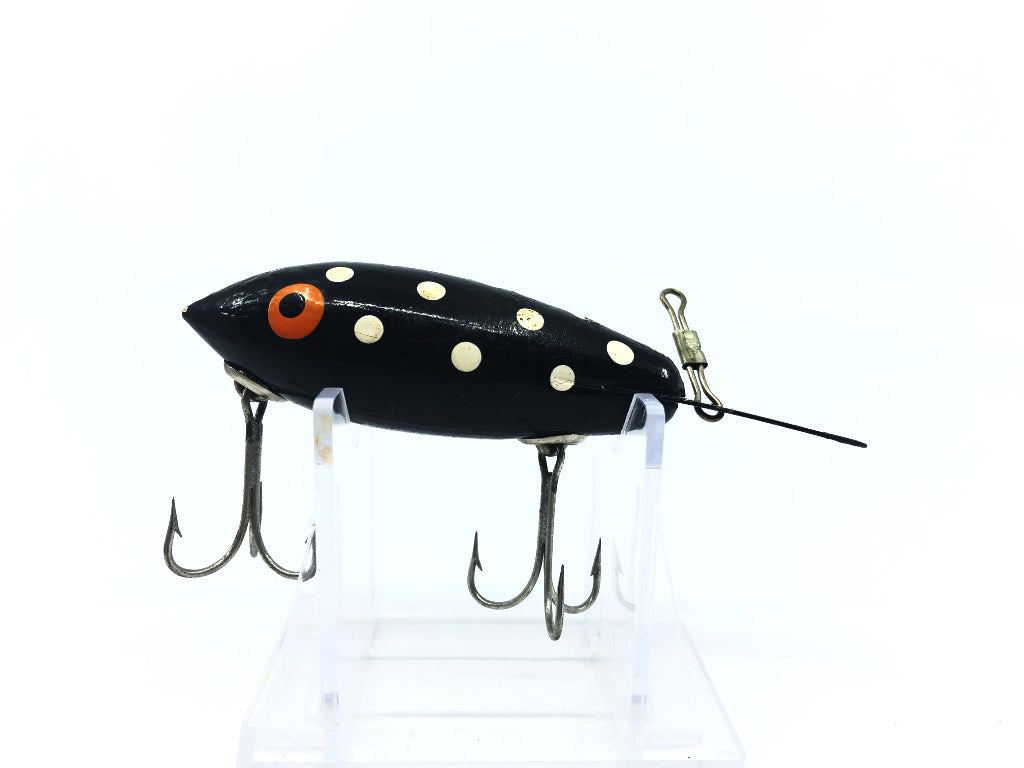 Wooden Bomber 500 Series 544 Black With White Dots Color