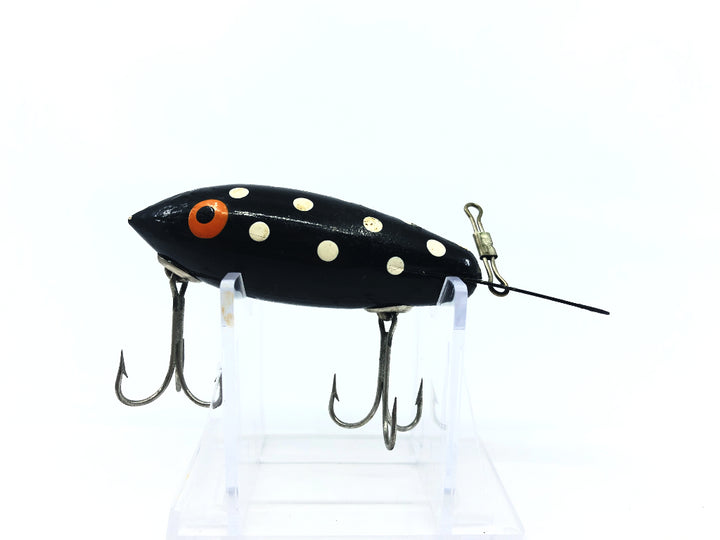 Wooden Bomber 500 Series 544 Black With White Dots Color