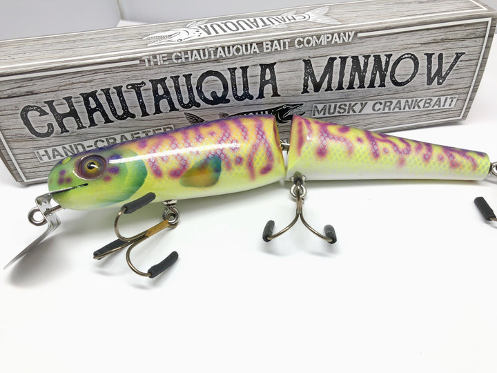 Jointed Chautauqua 8" Minnow Musky Lure Special Order Color "HD Tropic Flash"