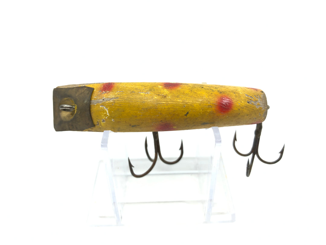 Kautzky Lazy Ike 4 Yellow with Red Dots Husky Ike Wooden Lure