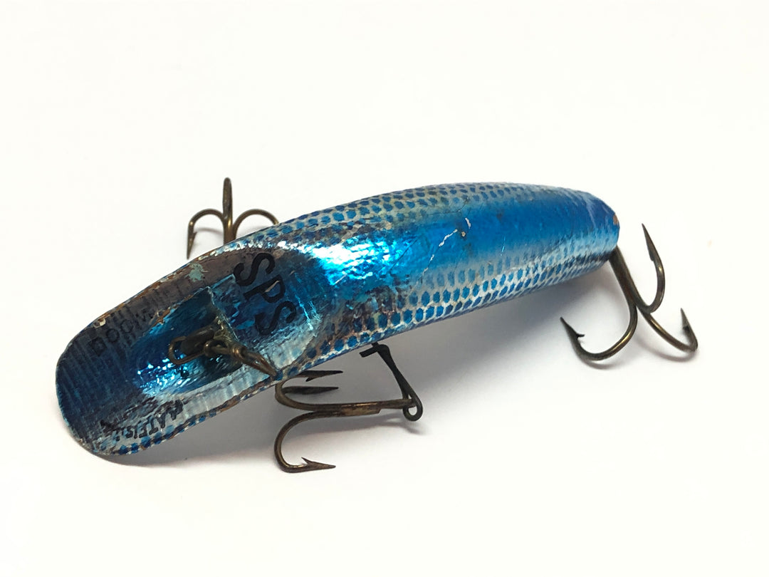 Helin Wooden Flatfish SPS Blue and Silver Scales
