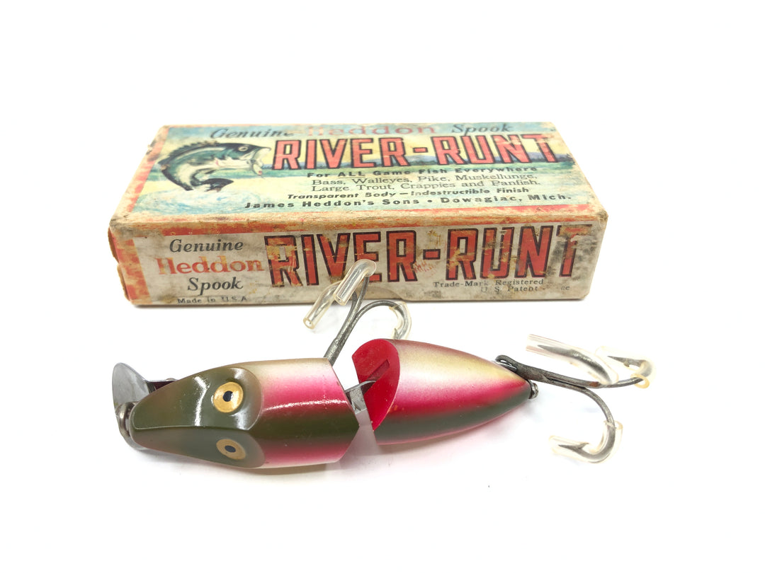 Heddon Jointed River Runt 9330 RB Rainbow Color with Box