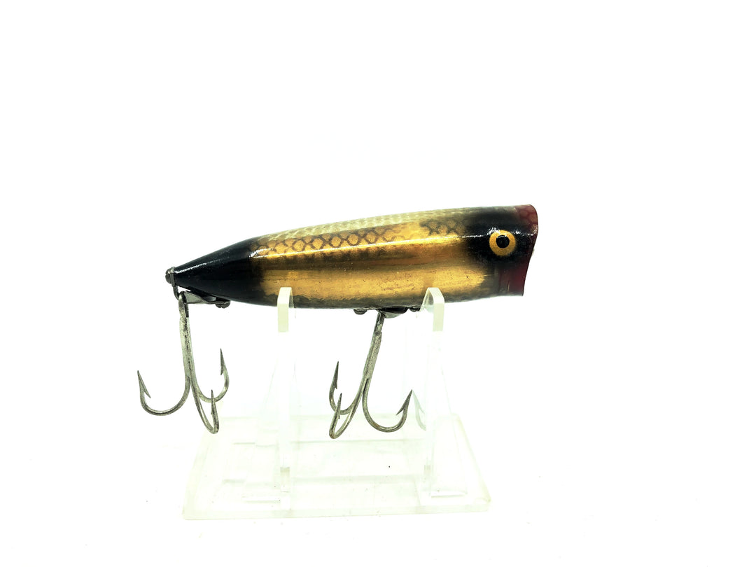 Heddon Chugger Spook 9542, FF+GB Fish Flash/Gold Reflector/Black Scale Color