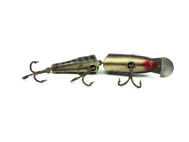 Creek Chub 2600 Jointed Pikie, 2633 Black Scale Color, Glass Eyes