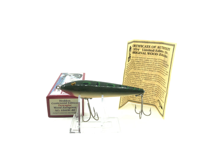 Heddon Centennial Edition Wood Darting Zara New in Box NO. X6500W-BF, Bullfrog Color