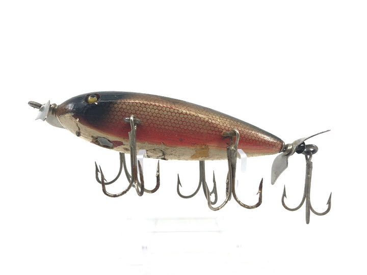 Creek Chub Glass Eyed Injured Minnow Red Side Color Added Hooks