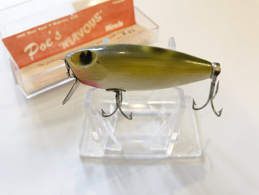 Poe's Nervous Miracle New in Box Vintage Wooden Bait 123 Frog Color