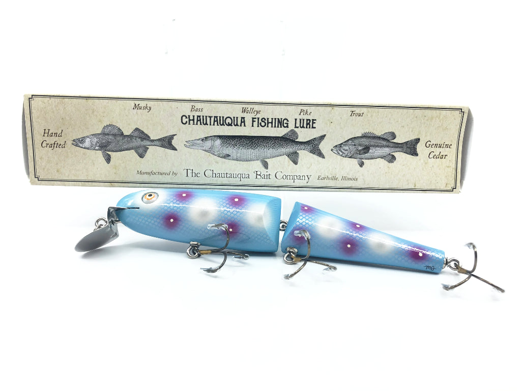 Jointed Chautauqua 8" Minnow Musky Lure Custom Arctic Berry 2020 Color