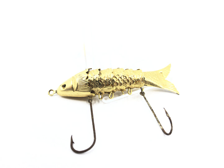 Vintage Hong Kong Articulated Jointed Gold Colored Decoy/Lure
