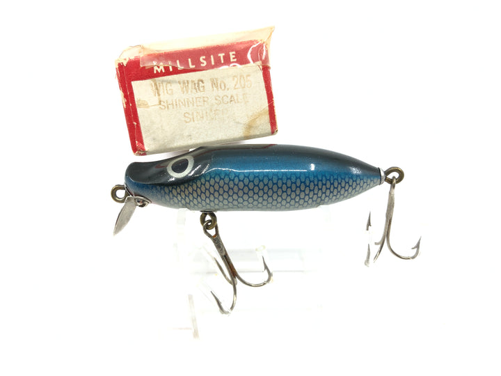 Millsite Wig Wag Sinker 205 Blue Shiner Scale with Box
