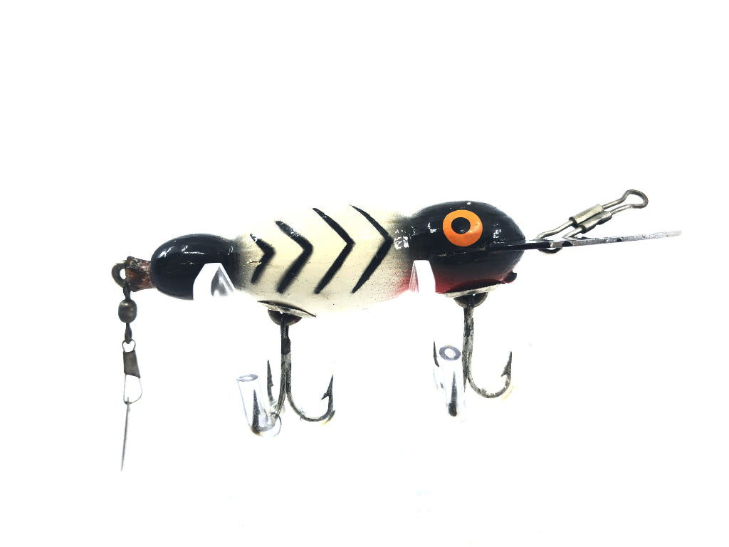 Bomber Wooden Water Dog White/Black Ribs Color