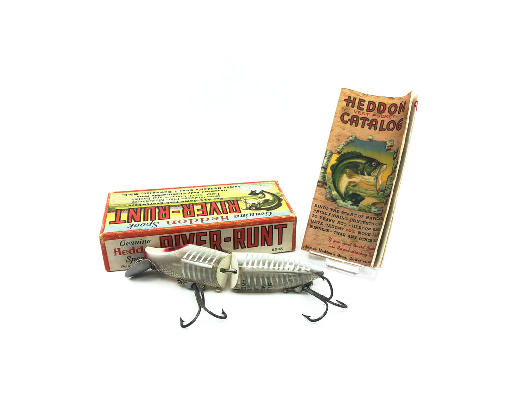 Heddon Jointed River Runt 9330 XRW White Shore Minnow Color with Box