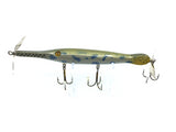 Chautauqua Glass Eye Wooden Topwater Gar with Tail Lure Spotted Gar Color