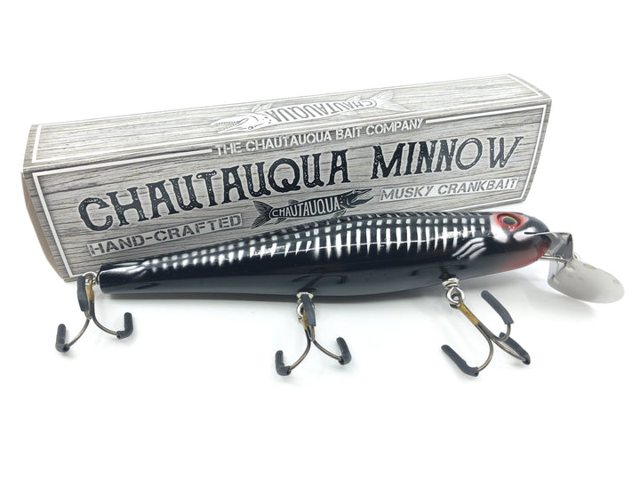 Chautauqua 8" Minnow Musky Lure Special Order Color "Black Shore"