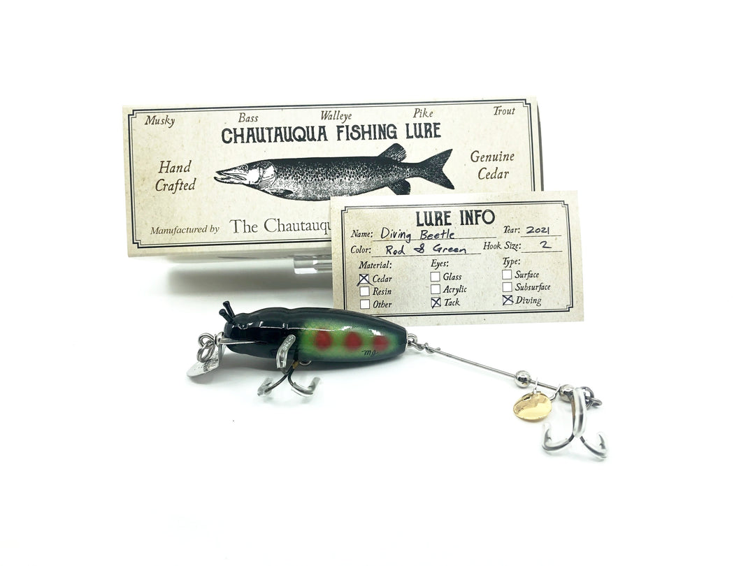 Chautauqua Custom Diving Beetle with Factory Lip Red & Green Color