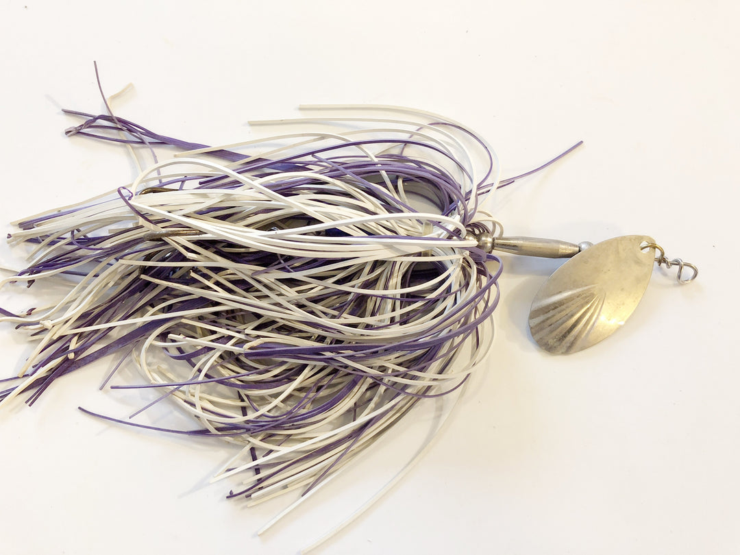 Musky Spinner Purple and White Rubber Skirt