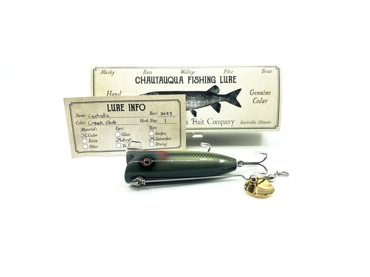 Chautauqua Special Order Wooden Castrolla Minnow, Creek Chub Color