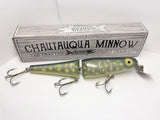 Jointed Chautauqua 8" Minnow Musky Lure Special Order Color "Lime Musky"