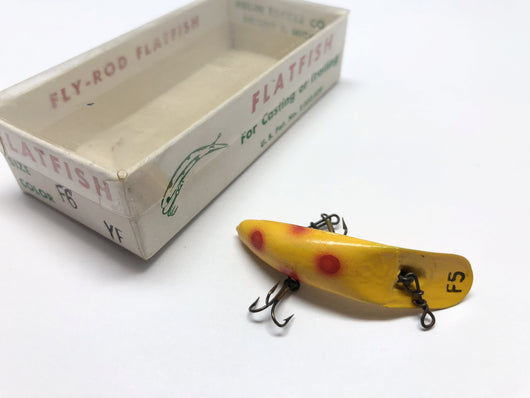 Helin Fly-Rod Flatfish F5 YE Yellow with Red Dots Color New in Box