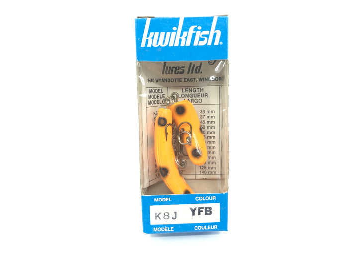 Kwikfish Jointed K8J YFB Yellow Fluorescent Black Spots Color New in Box Old Stock