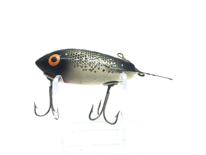 Wooden Bomber 400 Series 472 Black Back White Belly Silver Sparkle Color
