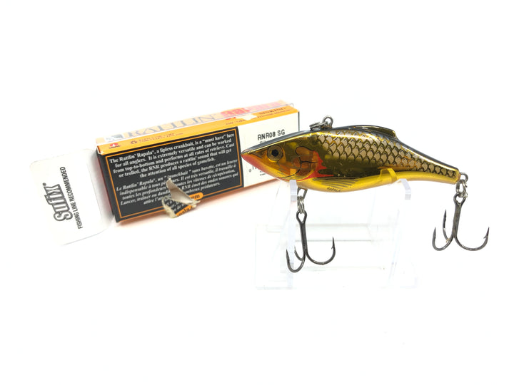 Rapala Rattlin' Rap RNR-8 SG Silver Gold Color New in Box Old Stock