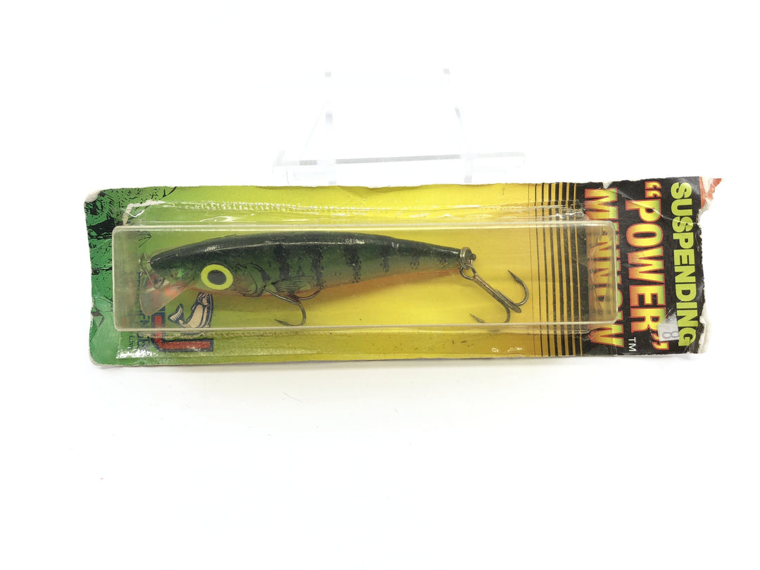 Luhr-Jensen Suspending Power Minnow Metallic Perch Color on Card