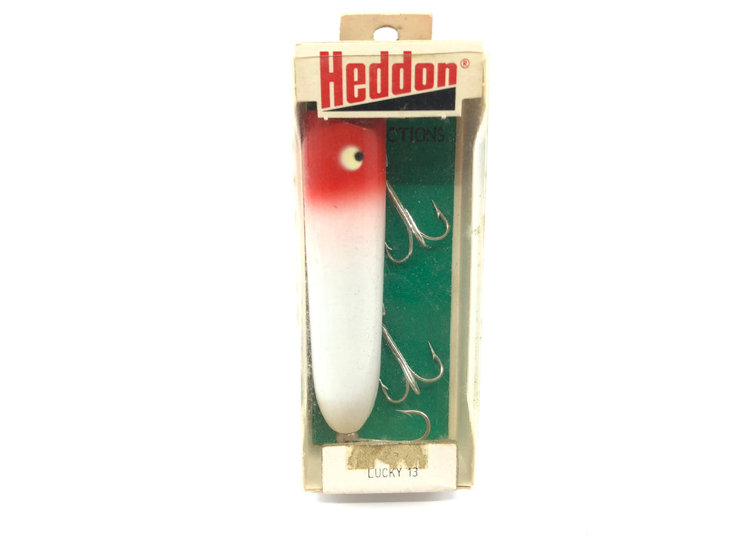 Heddon Lucky 13 2500 RH Red Head White Body Color with Box