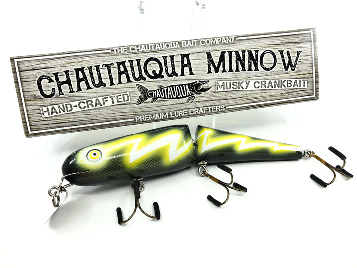 Jointed Chautauqua 8" Minnow Musky Lure Special Order Color "Purple Bolt"