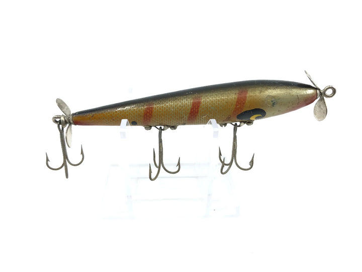 Smithwick Devil's Horse Gold with Red Ribs Wooden Lure