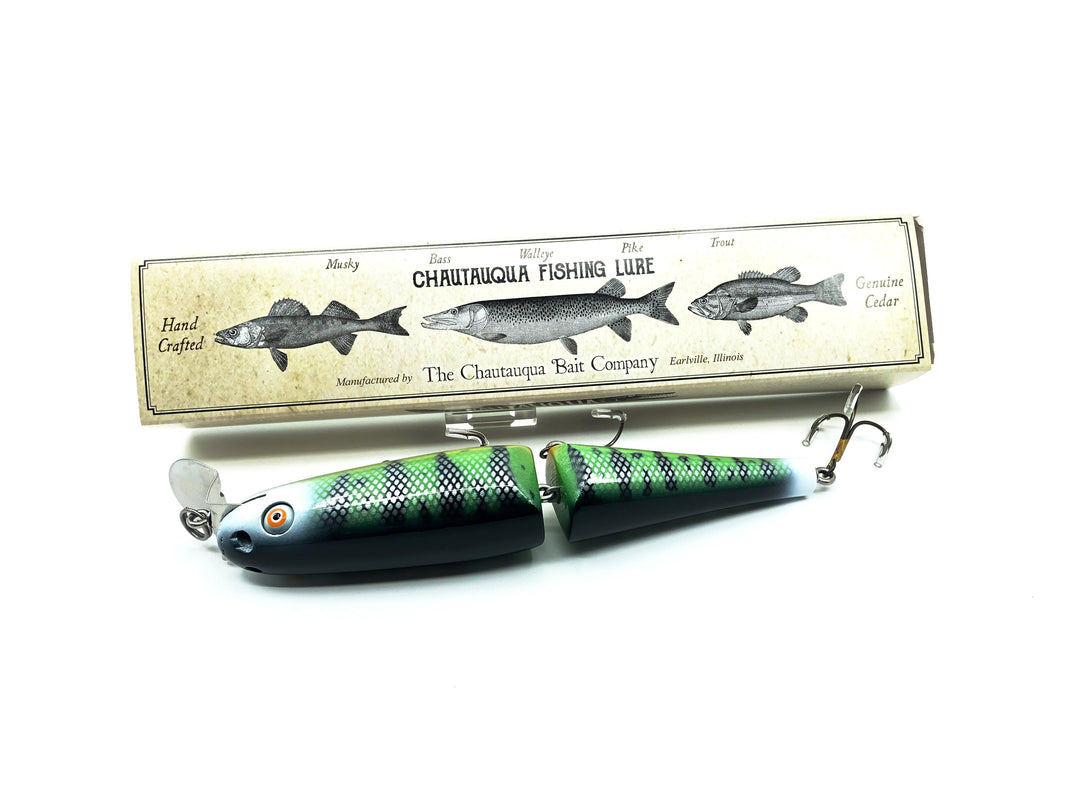 Jointed Chautauqua 8" Minnow Musky Nuclear Perch Color