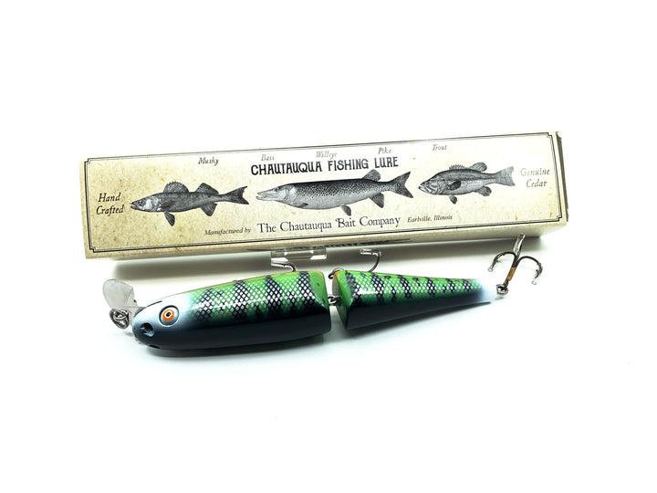Jointed Chautauqua 8" Minnow Musky Nuclear Perch Color