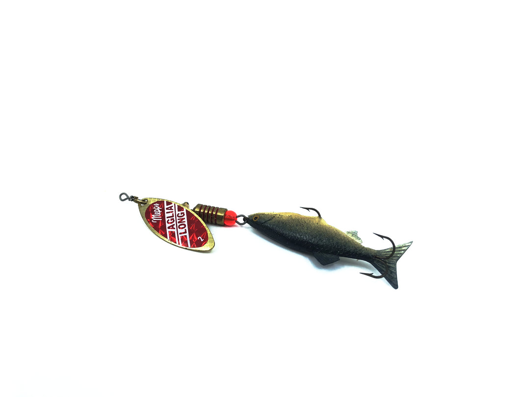 Vintage Mepps Aglia Long Comet #2 Spinner Red Prism Blade