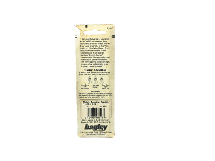 Bagley Balsa B3 BB3-DC2 Dark Crayfish on Orange Color, New on Card