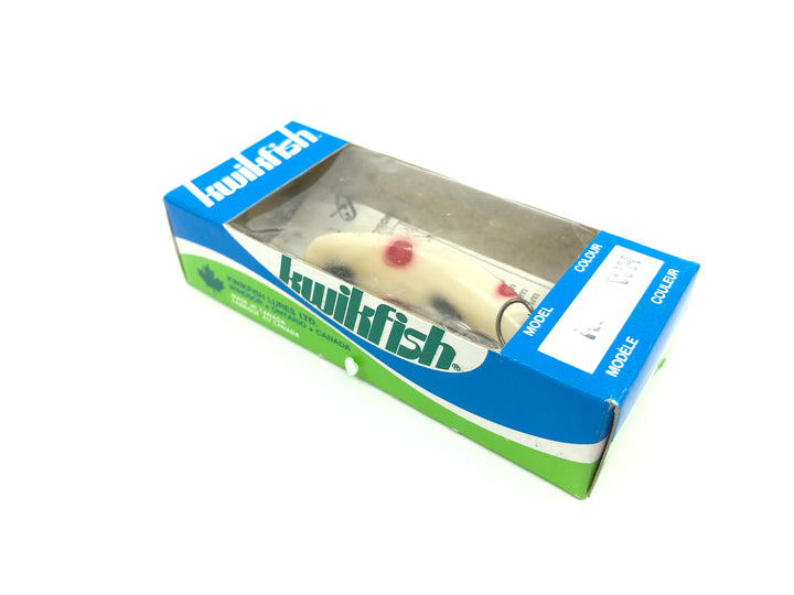 Kwikfish K9 WH White Red and Black Spots Color New in Box Old Stock
