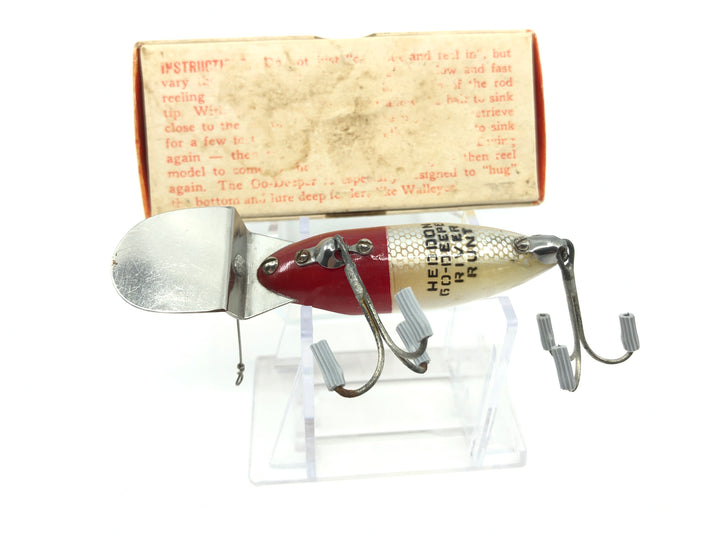 Heddon Go Deeper River Runt D-9110-RH Red Head White Color with Box