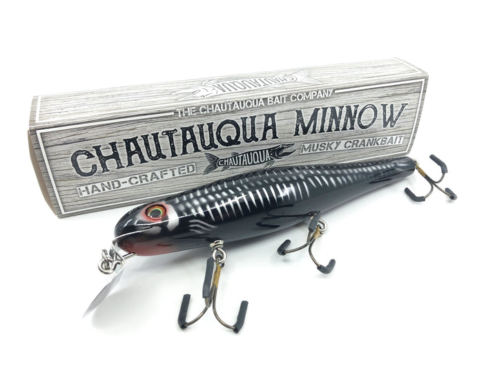 Chautauqua 8" Minnow Musky Lure Special Order Color "Black Shore"