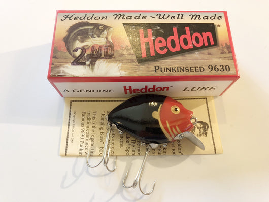 Heddon 9630 2nd Punkinseed BKRHG Black Red Head Color New in Box