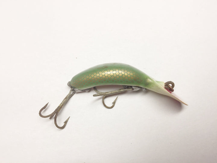 Heddon Tadpolly Spook Green Red Side Red Head