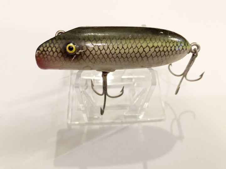 South Bend Babe Oreno Type Lure Green Scale Wooden Tack Eyes
